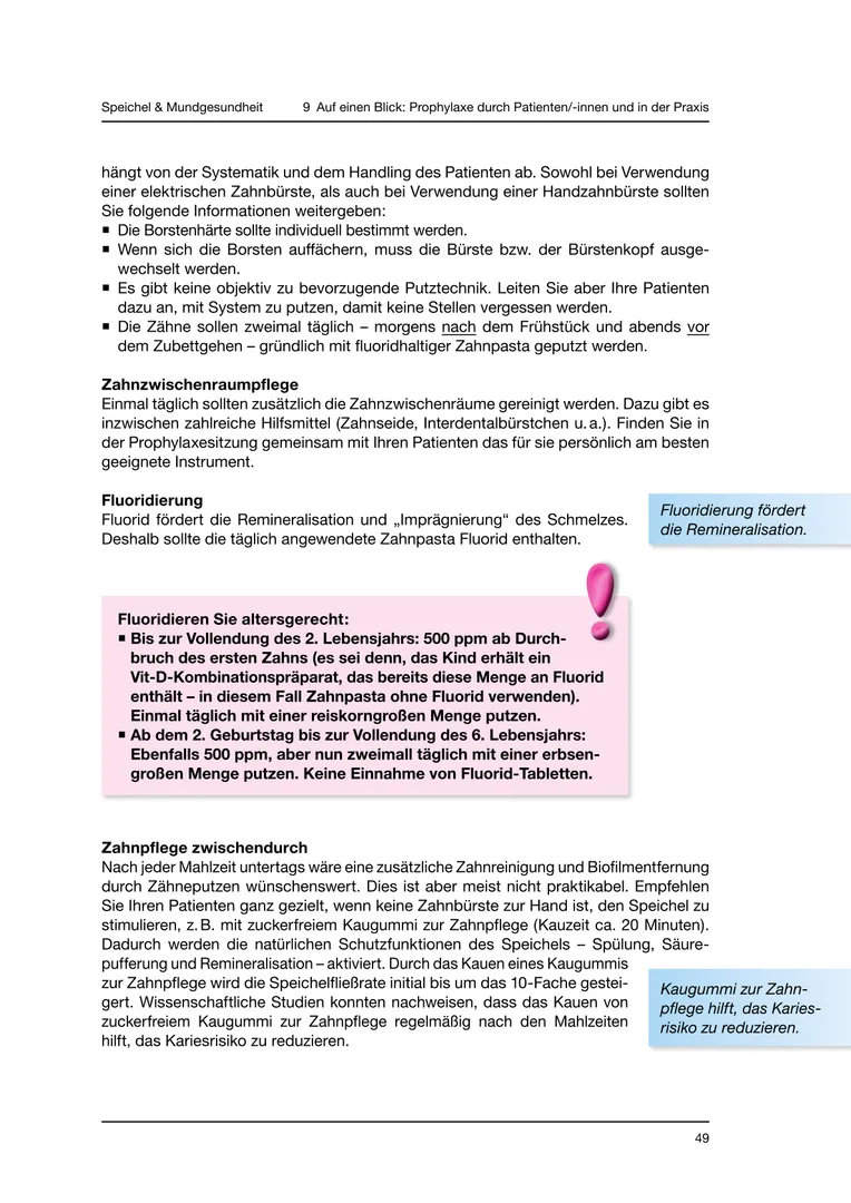 Seite 49 - SalivaDent - Lehr- und Lernprogramm zum Thema Speichel und Mundgesundheit - Skript