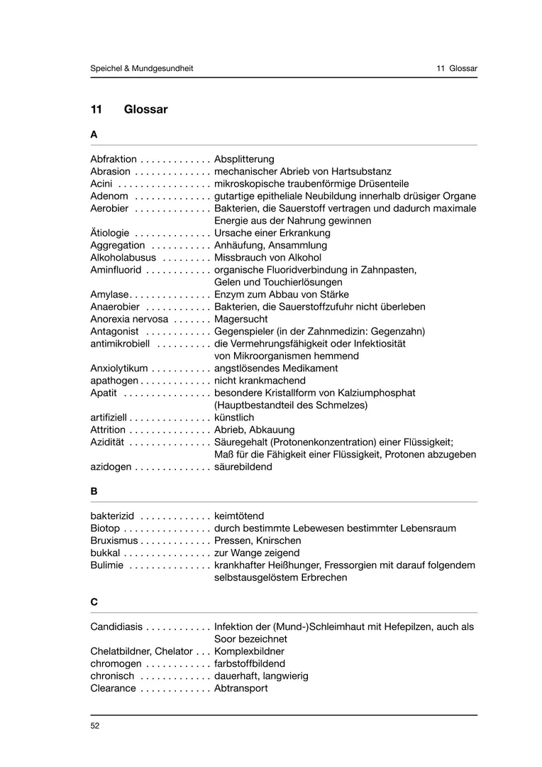 Seite 52 - SalivaDent - Lehr- und Lernprogramm zum Thema Speichel und Mundgesundheit - Skript