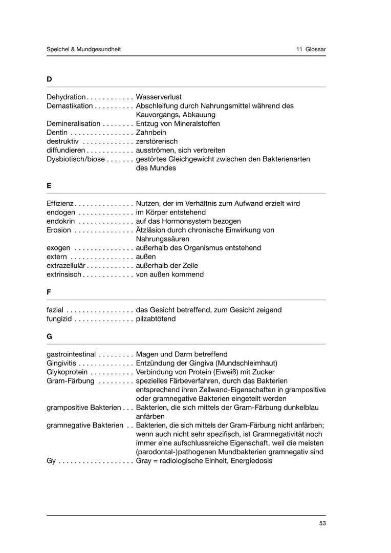 Seite 53 - SalivaDent - Lehr- und Lernprogramm zum Thema Speichel und Mundgesundheit - Skript