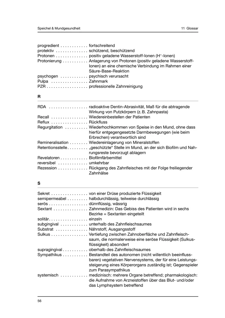 Seite 56 - SalivaDent - Lehr- und Lernprogramm zum Thema Speichel und Mundgesundheit - Skript