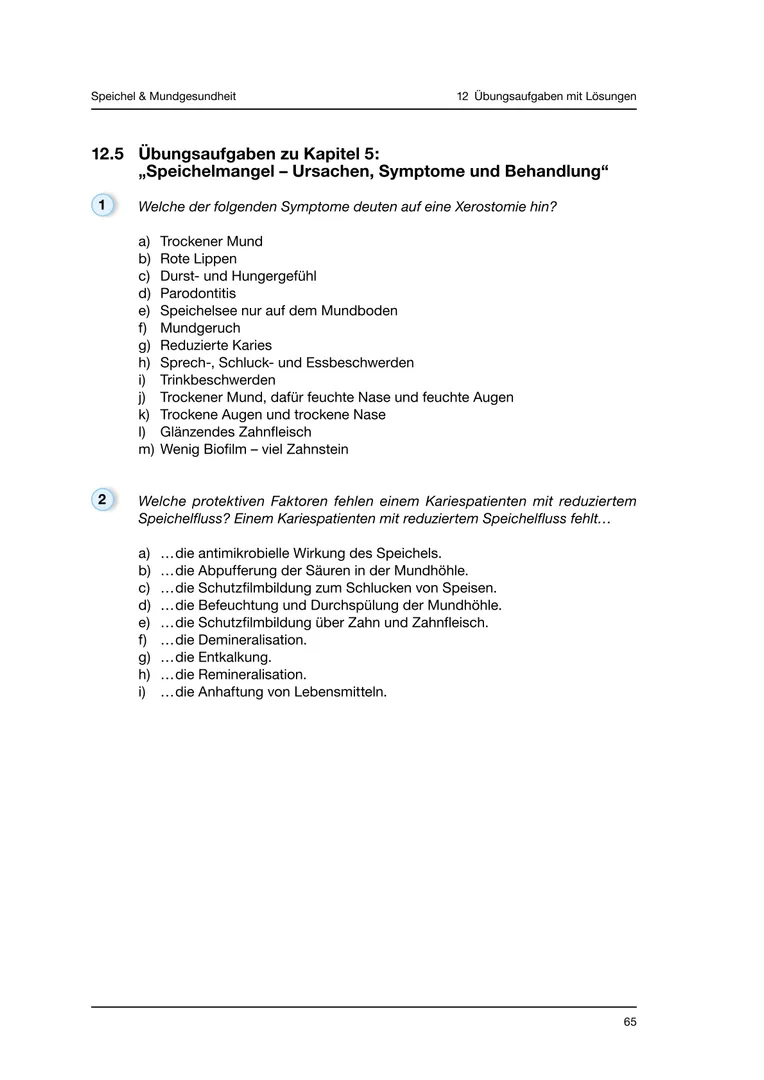 Seite 65 - SalivaDent - Lehr- und Lernprogramm zum Thema Speichel und Mundgesundheit - Skript